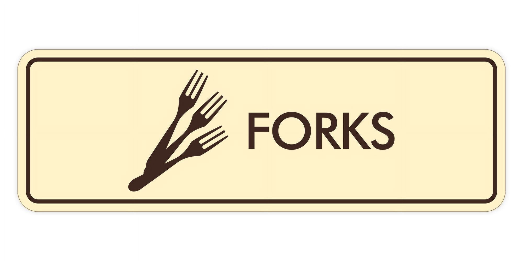 Signs ByLITA Standard Forks Door or Wall Sign Easy Installation ...
