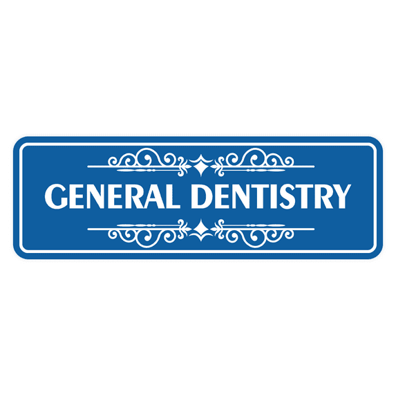 Signs ByLITA Standard General Dentistry Sign (Blue) - Small