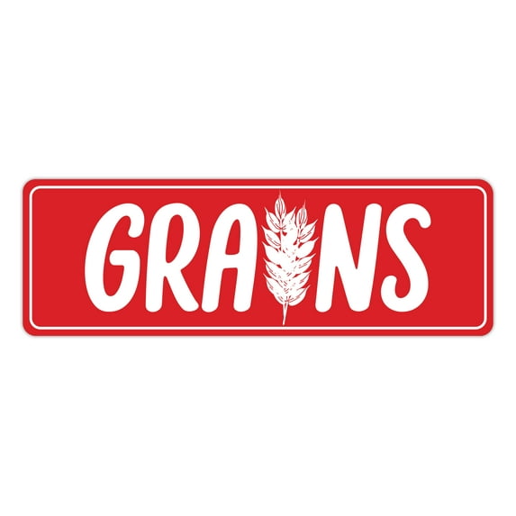 Signs ByLITA Standard Grains Sign (Red) - Small