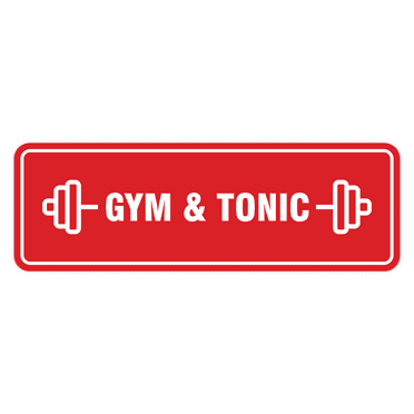 Signs ByLITA Standard Gym and Tonic Door or Wall Sign Durable ABS Plastic | Laser Engraved | Easy Installation | Elegant Design Sign (Red) - Large
