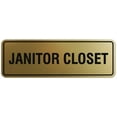 thumbnail image 1 of Signs ByLITA Standard Janitor Closet Sign - Easy Installation | Durable Wall or Door Sign (Brushed Gold) - Large, 1 of 1