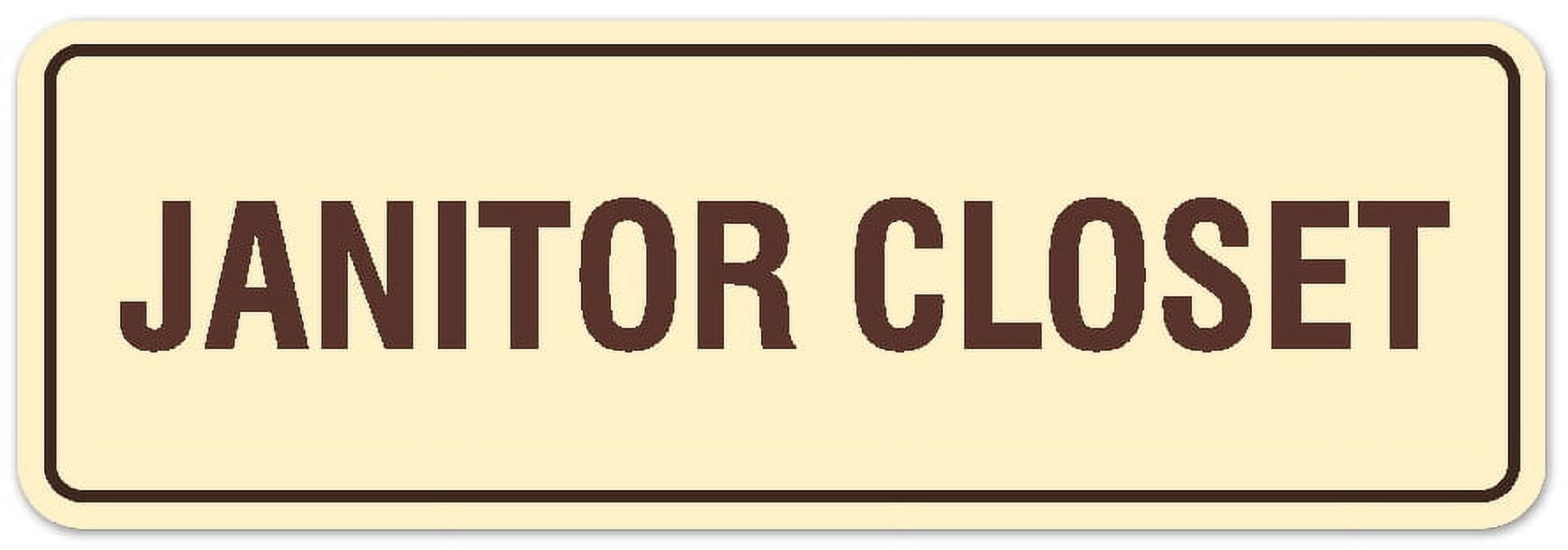 Janior Sign Signs ByLITA Standard Janitor Closet Sign - Easy Installation | Durable ...