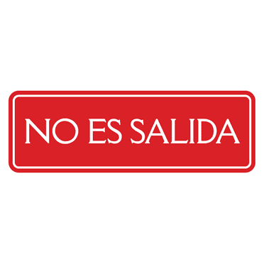 Signs ByLITA Standard No Es Salida Sign (Red) - Large