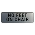 thumbnail image 1 of Signs ByLITA Standard No Feet On Chair Sign (Brushed Silver) - Large, 1 of 6