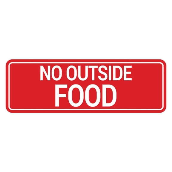Signs ByLITA Standard No Outside Food Sign (Red) - Large