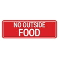 thumbnail image 1 of Signs ByLITA Standard No Outside Food Sign (Red) - Small, 1 of 5