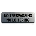 thumbnail image 1 of Signs ByLITA Standard No Trespassing No Loitering Wall or Door Sign | Public Warning | Health & Safety Signage (Brushed Silver) - Small, 1 of 1
