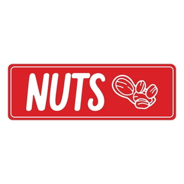 Signs ByLITA Standard Nuts Sign (Red) - Large