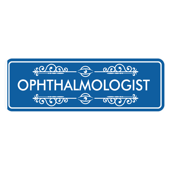 Signs ByLITA Standard Ophthalmologist Sign (Blue) - Small