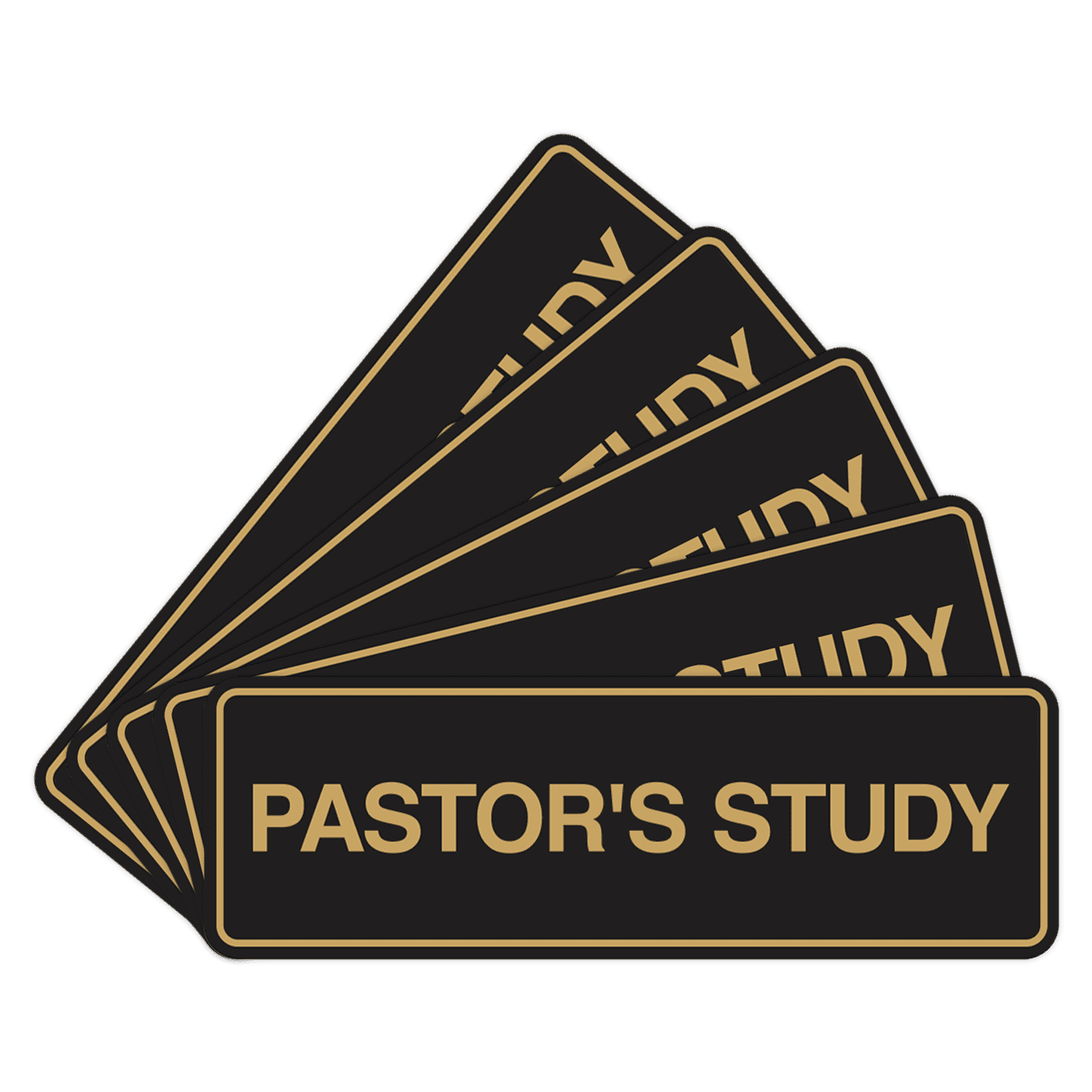 Signs ByLITA Standard Pastor's Study Sign (Black Gold) - Large (5 Pack ...