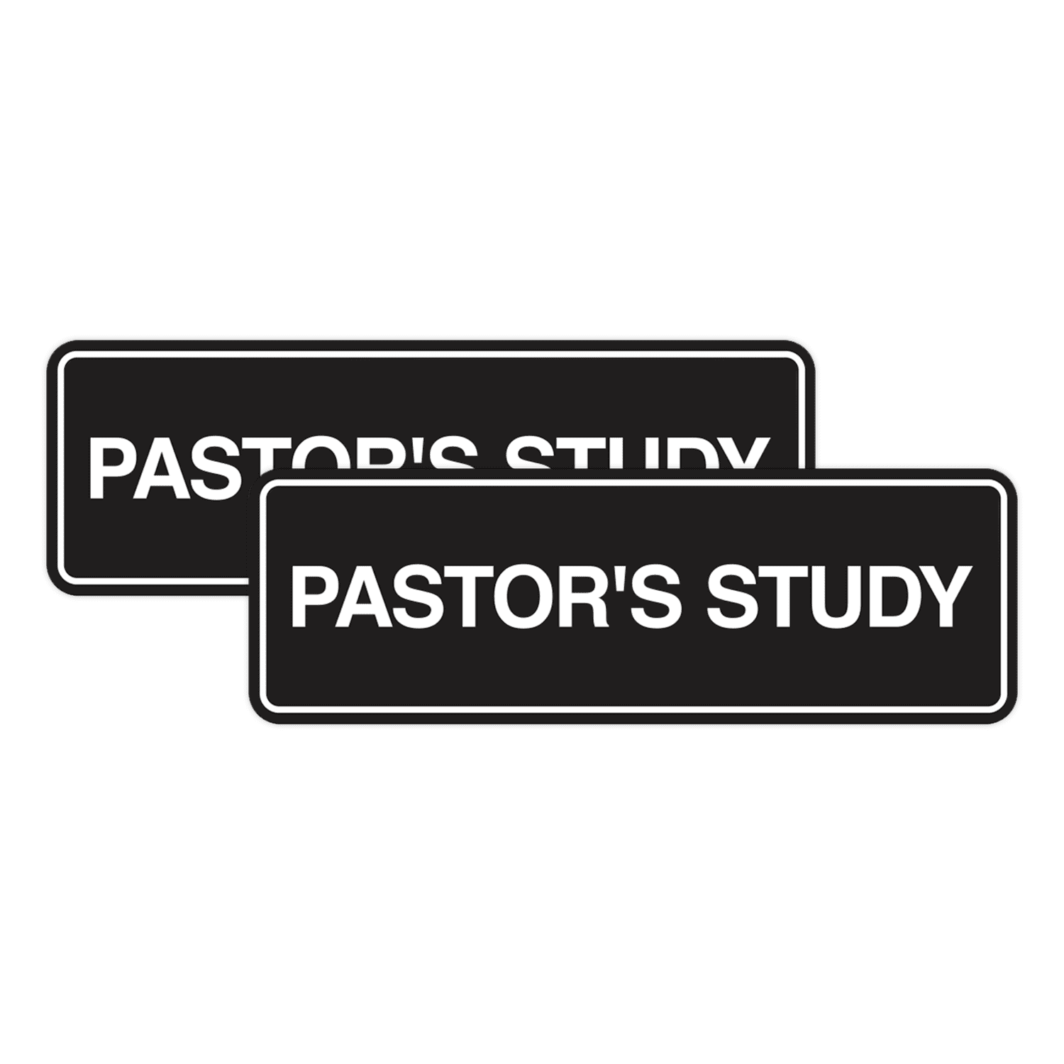 Signs ByLITA Standard Pastor's Study Sign (Black) - Large (2 Pack ...