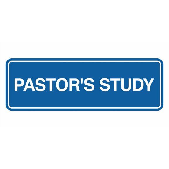 Signs ByLITA Standard Pastor's Study Sign (Blue) - Large