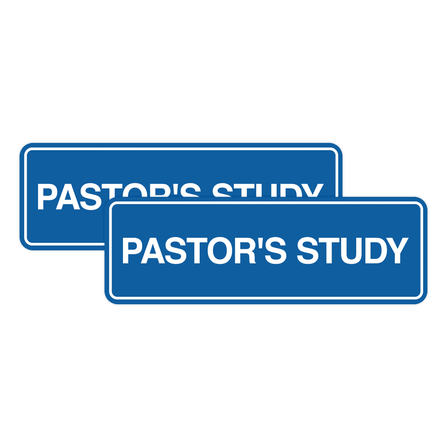 Pastor Study Signs Signs ByLITA Standard Pastor's Study Sign (Blue) - Medium (2 Pack ...