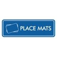 thumbnail image 1 of Signs ByLITA Standard Place Mats Door or Wall Sign Easy Installation | Durable Construction | Kitchen Essentials | Hygiene | AirBnB Signs Sign (Blue) - Small, 1 of 7