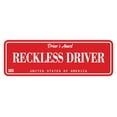 thumbnail image 1 of Signs ByLITA Standard Reckless Driver Sign (Red) - Large, 1 of 6