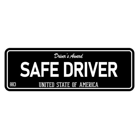 Signs ByLITA Standard Safe Driver Sign (Black) - Small
