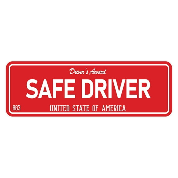 Signs ByLITA Standard Safe Driver Sign (Red) - Large