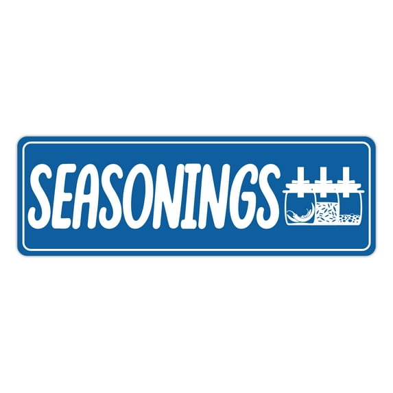 Signs ByLITA Standard Seasonings Sign (Blue) - Medium
