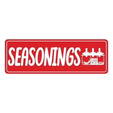 Signs ByLITA Standard Seasonings Sign (Red) - Large