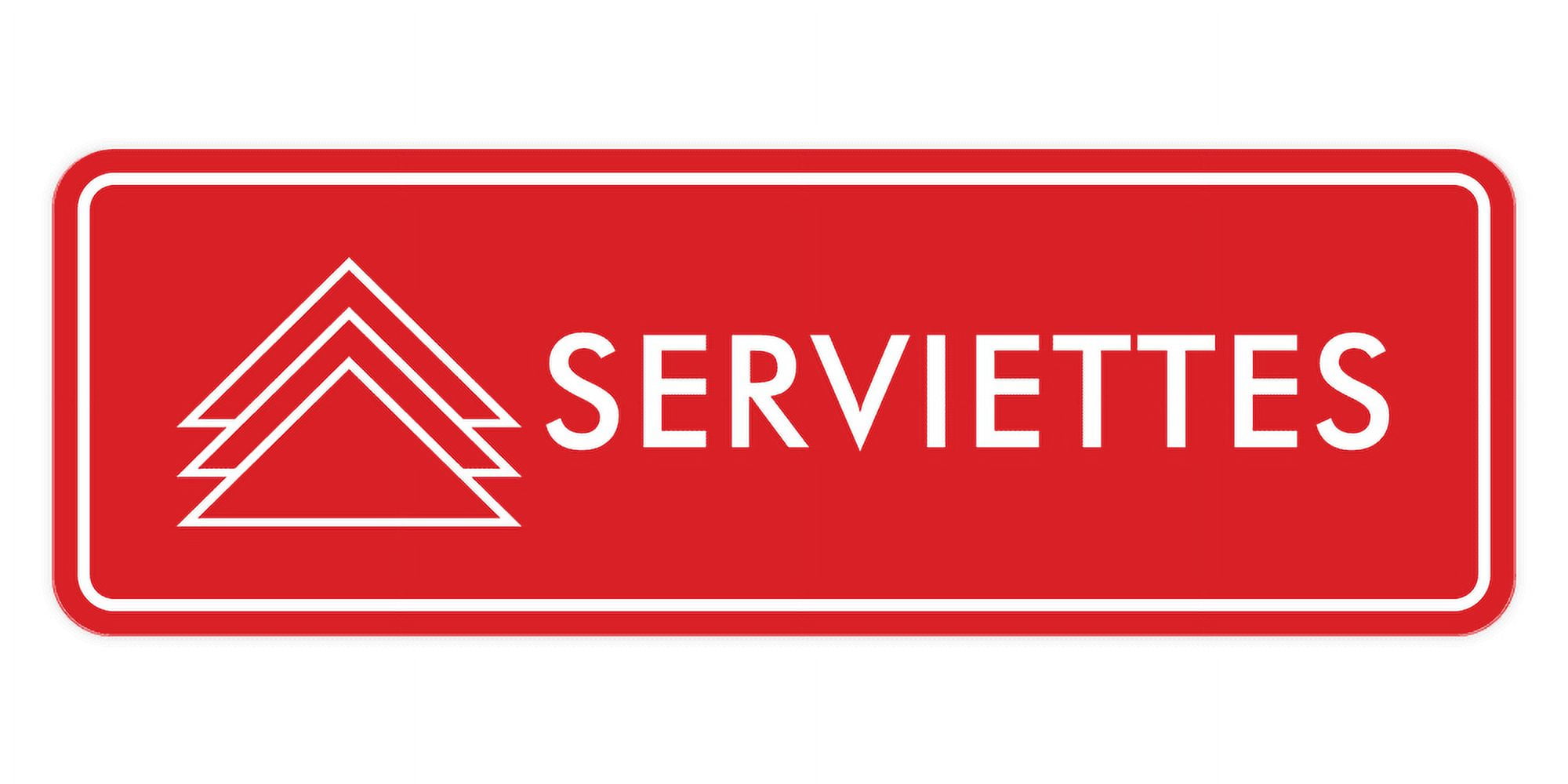 Signs ByLITA Standard Serviettes Door or Wall Sign Easy Installation ...