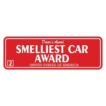 Signs ByLITA Standard Smelliest Car Award Sign (Red) - Large