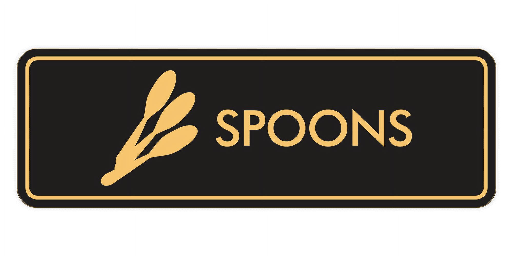 Signs ByLITA Standard Spoons Door or Wall Sign Easy Installation