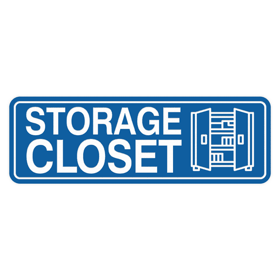 Signs ByLITA Standard Storage Closet Sign (Blue) - Medium