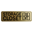 thumbnail image 1 of Signs ByLITA Standard Storage Closet Sign (Brushed Gold) - Large, 1 of 6