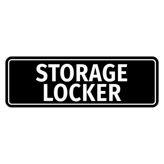 Signs ByLITA Standard Storage Locker Sign (Black) - Large