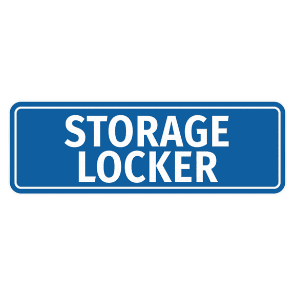 Signs ByLITA Standard Storage Locker Sign (Blue) - Small