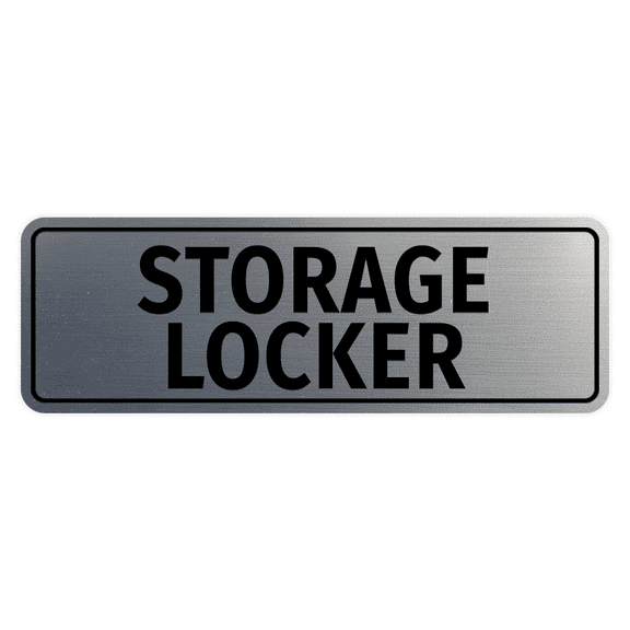 Signs ByLITA Standard Storage Locker Sign (Brushed Silver) - Large