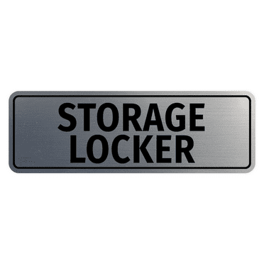 Signs ByLITA Standard Storage Locker Sign (Brushed Silver) - Medium