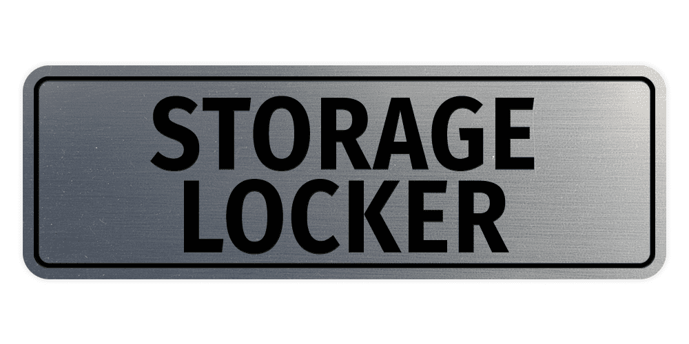 Signs ByLITA Standard Storage Locker Sign (Brushed Silver) - Small ...
