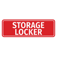 thumbnail image 1 of Signs ByLITA Standard Storage Locker Sign (Red) - Small, 1 of 6