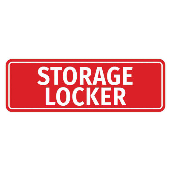 Signs ByLITA Standard Storage Locker Sign (Red) - Small