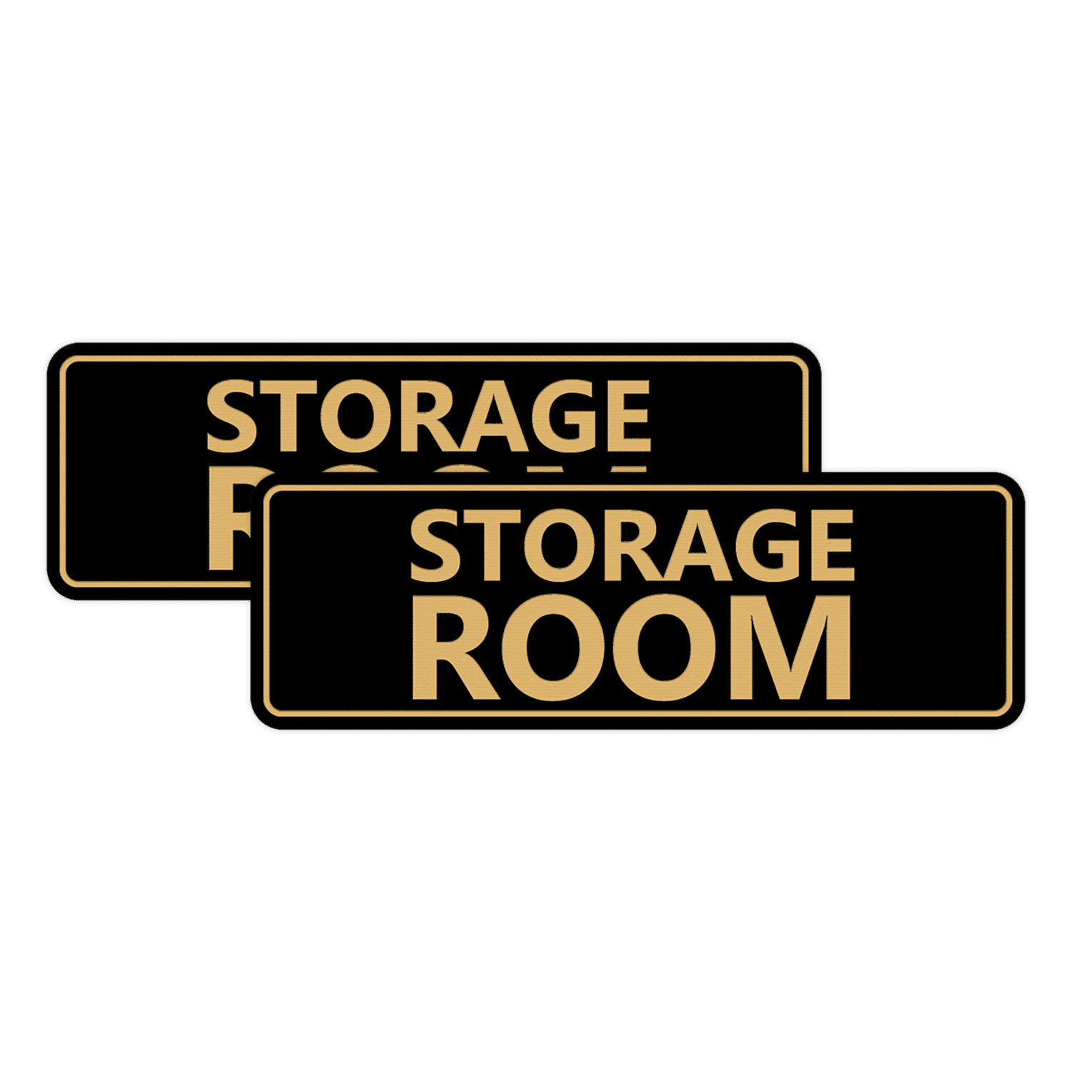 Signs ByLITA Standard Storage Room Sign (Black Gold) - Medium (2 Pack ...