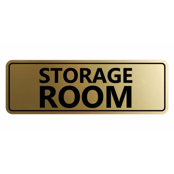 Signs ByLITA Standard Storage Room Sign (Brushed Gold) - Large