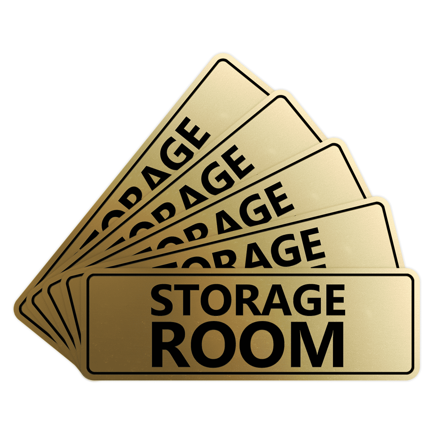 Signs ByLITA Standard Storage Room Sign (Brushed Gold) - Small (5 Pack ...