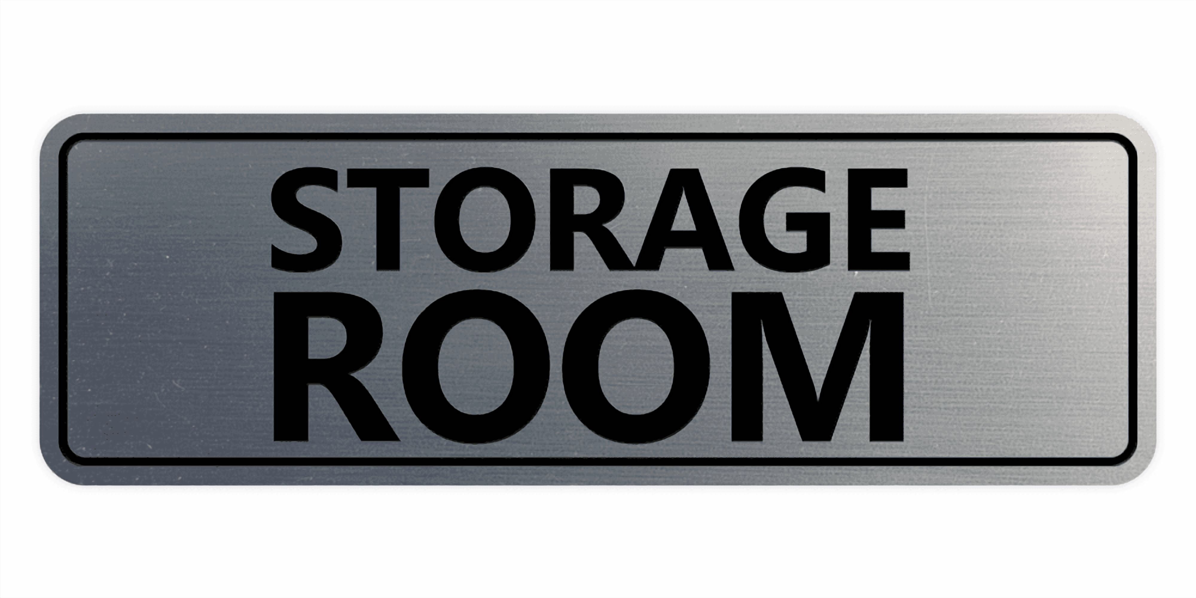 Storage Signe Signs ByLITA Standard Storage Room Sign (Brushed Silver) - Medium ...