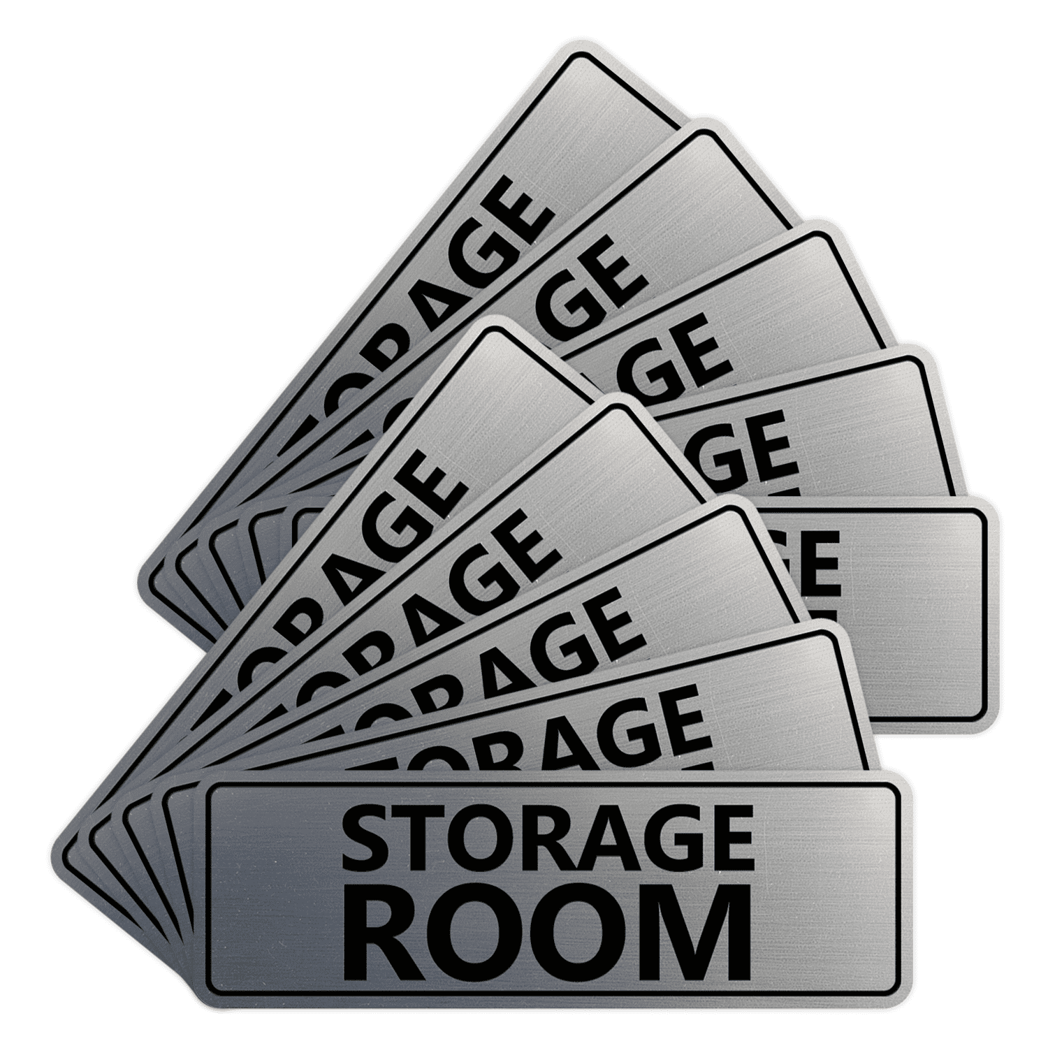 Signs ByLITA Standard Storage Room Sign (Brushed Silver) - Small (10 ...