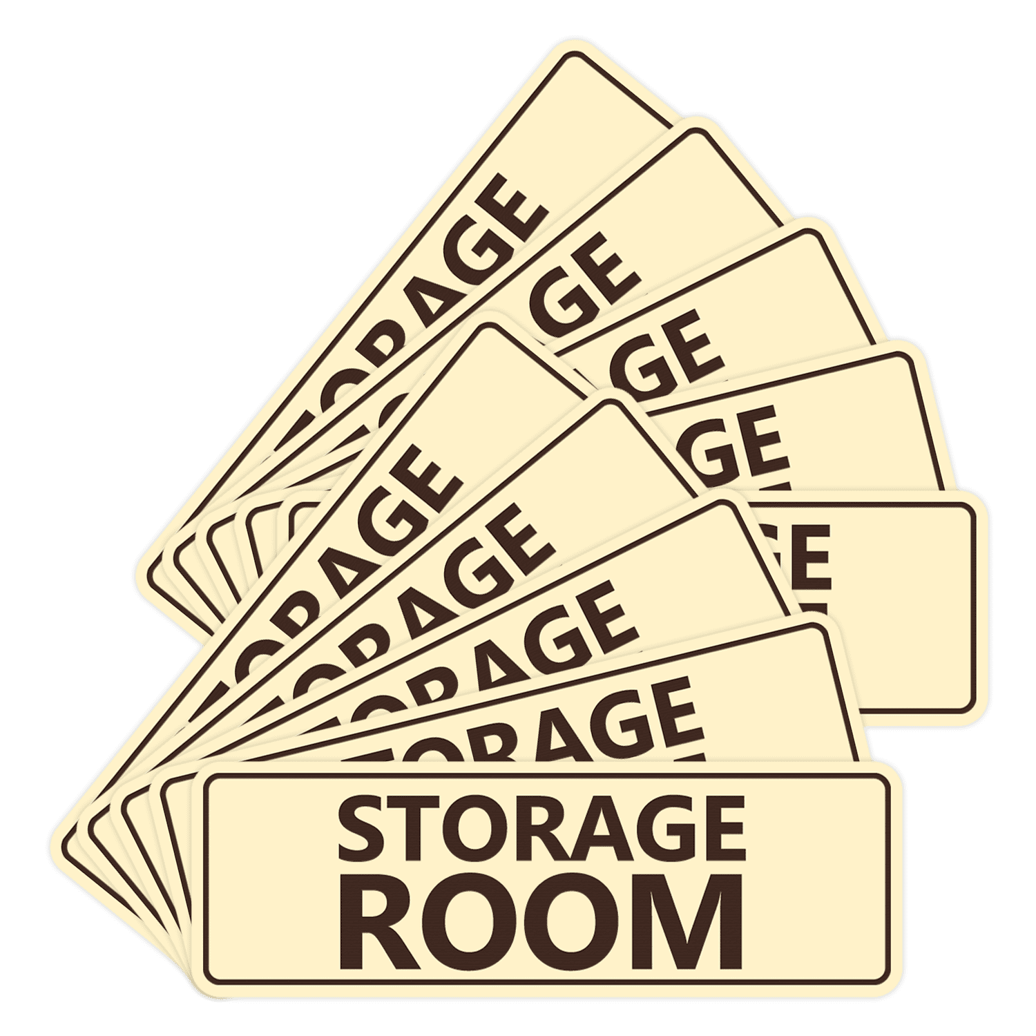 Word Storage Sign Signs ByLITA Standard Storage Room Sign (Ivory/Dark Brown) - Small (10 ...