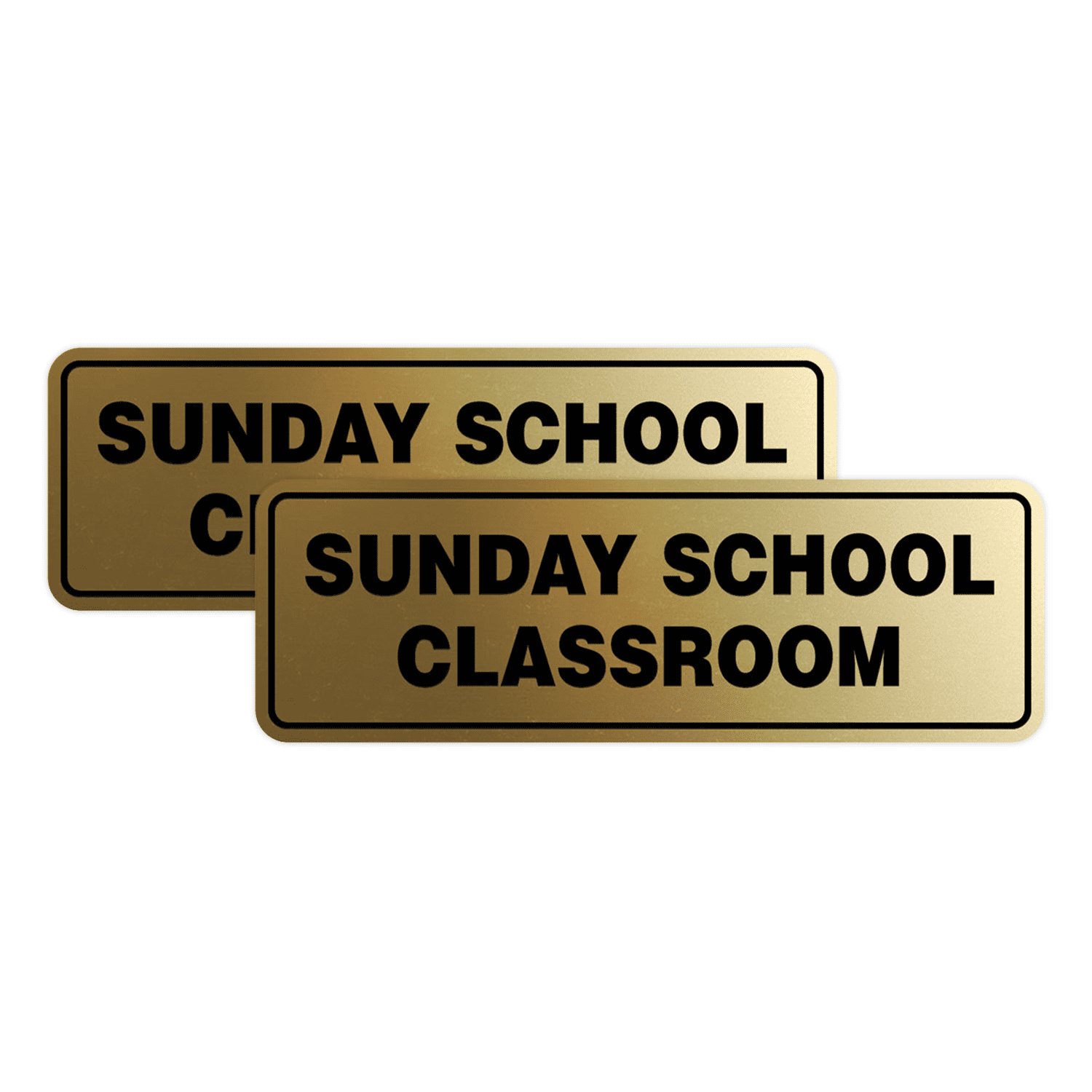 Signs ByLITA Standard Sunday School Classroom Sign (Brushed Gold ...