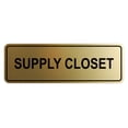 thumbnail image 1 of Signs ByLITA Standard Supply Closet Wall or Door Sign | Office Storage Signage (Brushed Gold) - Small, 1 of 1