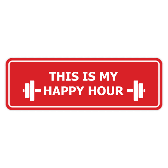 Signs ByLITA Standard This Is My Happy Hour Sign (Red) - Large