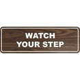 thumbnail image 1 of Signs ByLITA Standard Watch Your Step Wall or Door Sign | Health and Safety Signage (Walnut) | Large (1 Pack), 1 of 9