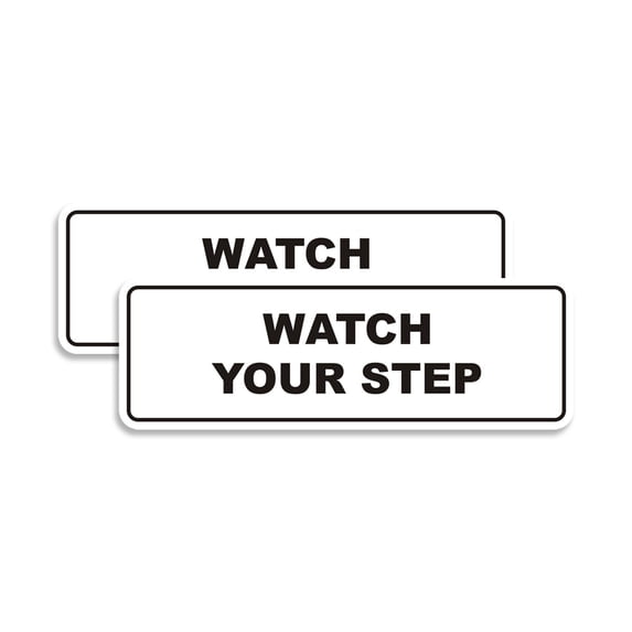 Watch Point Sign Signs ByLITA Standard Watch Your Step Wall or Door Sign | Health and ...
