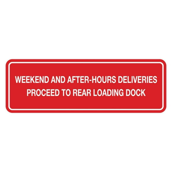 Deliveries Rear Sign