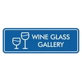 thumbnail image 1 of Signs ByLITA Standard Wine Glass Gallery Door or Wall Sign Easy Installation | Durable Construction | Kitchen Essentials | Hygiene | AirBnB Signs Sign (Blue) - Large, 1 of 7