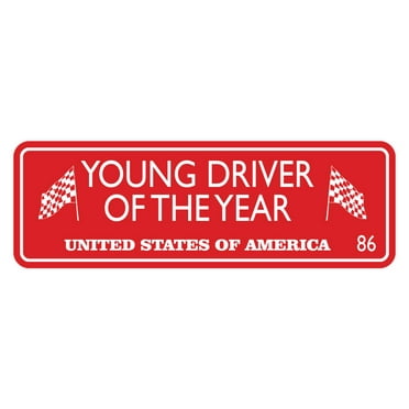 Signs ByLITA Standard Young Driver Of The Year Sign (Red) - Large