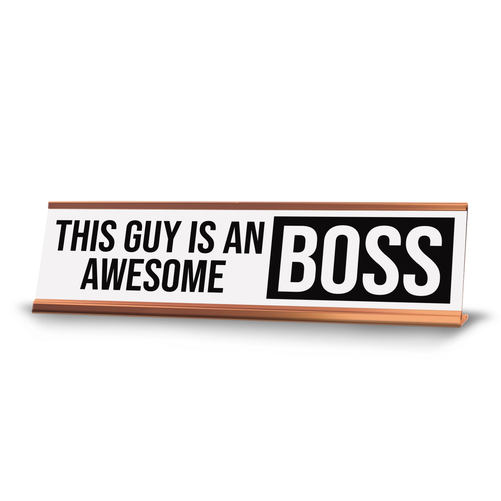 Signs ByLITA This Guy Is An Awesome Boss Gold Frame Desk Sign (2x8 ...